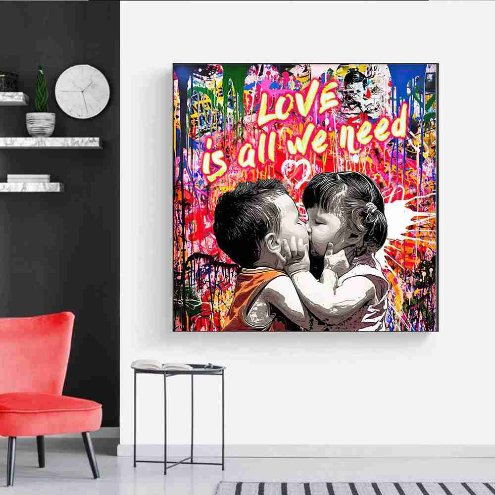 Love Is All We Need Quadrato - Banksy