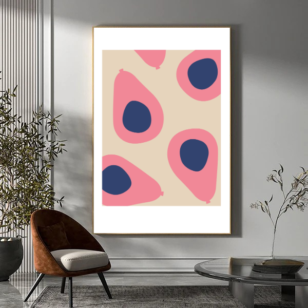 Avocado pink and blue