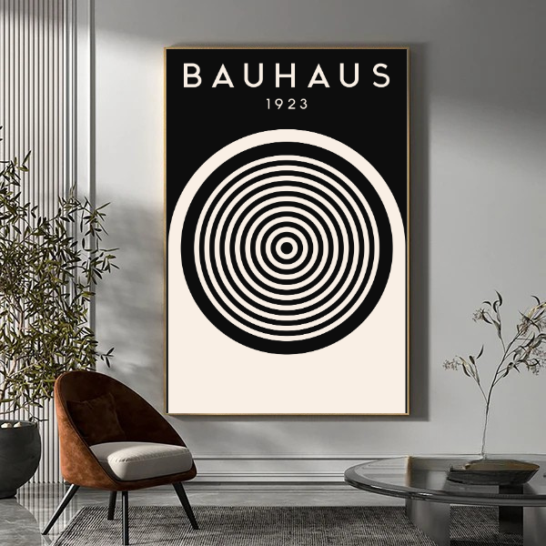 Bauhaus cerchi bianco e nero