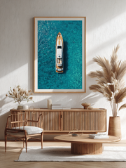 Boat in the open sea