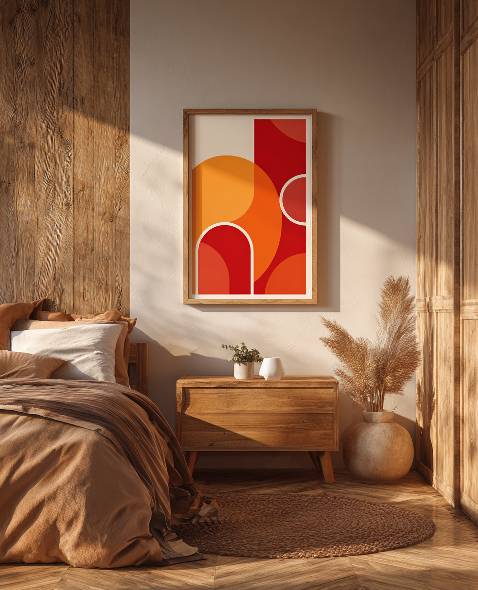 Forme in movimento red and orange