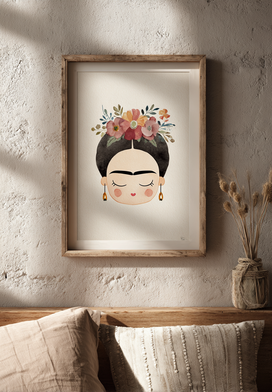 Kahlo with flowers