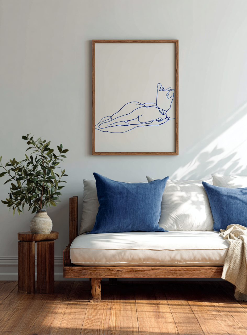 Minimalist blue lines 2