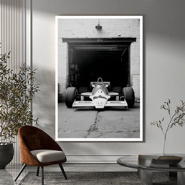 Monoposto bianco e nera