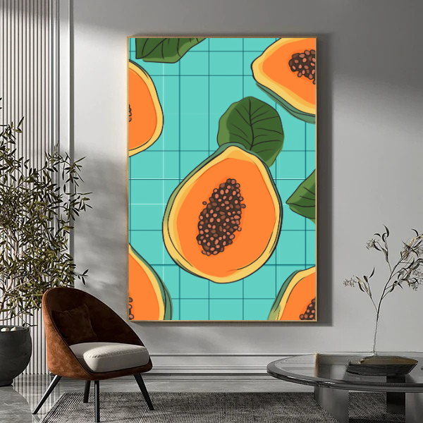 Papaya draw minimalist