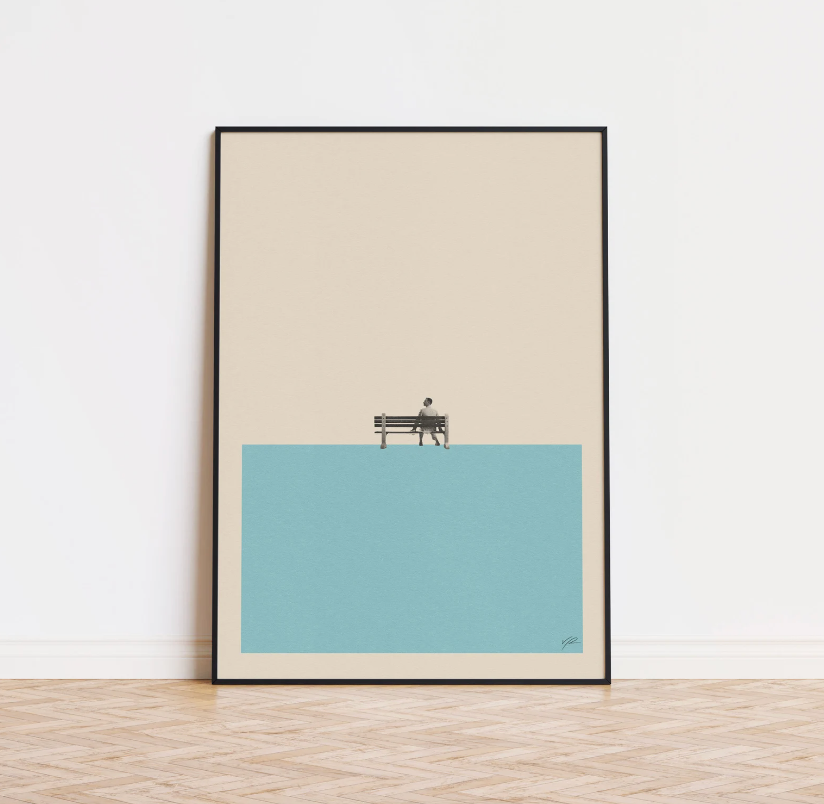 Forrest Gump light blue poster
