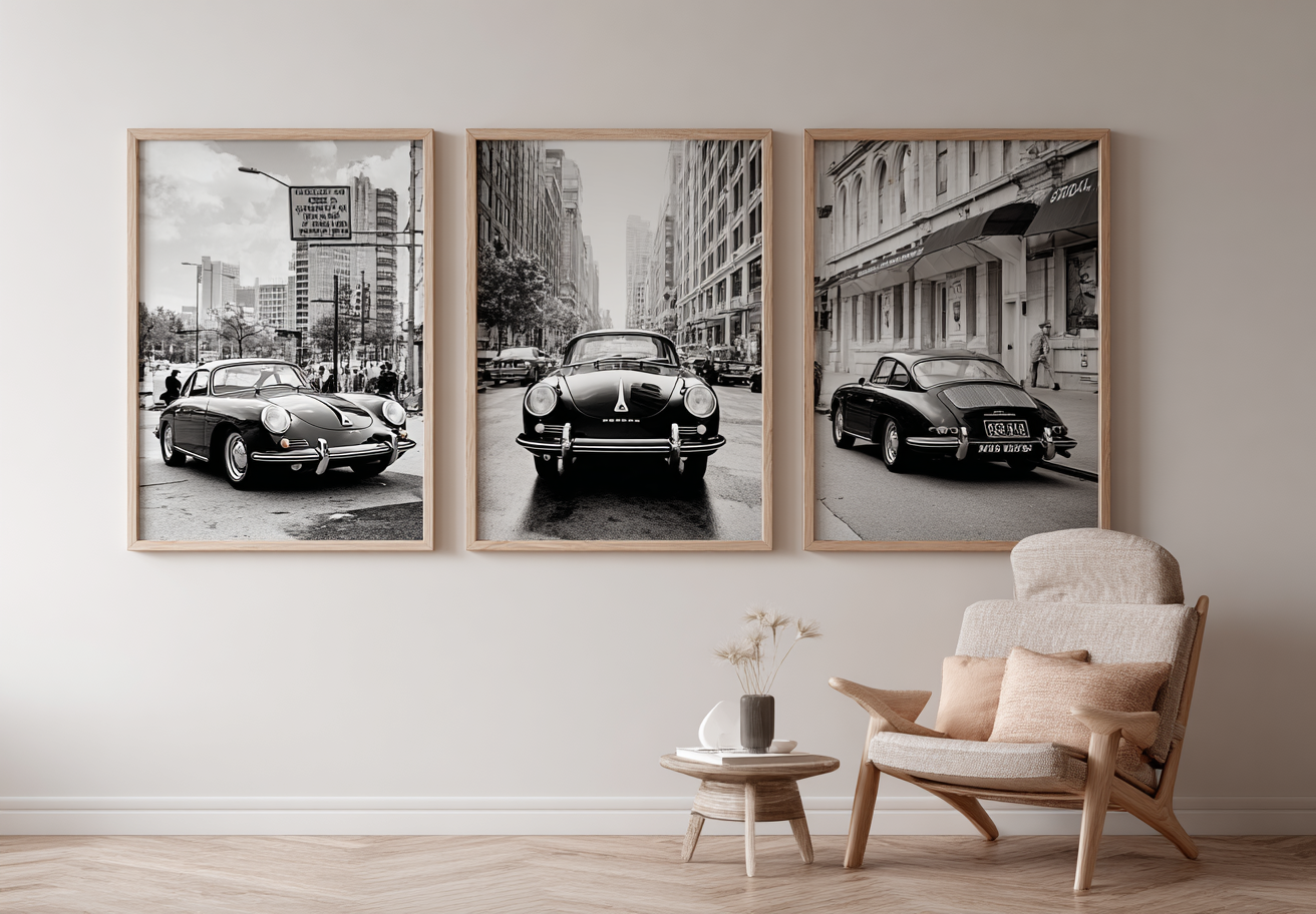 Set da 3 Porsche nera