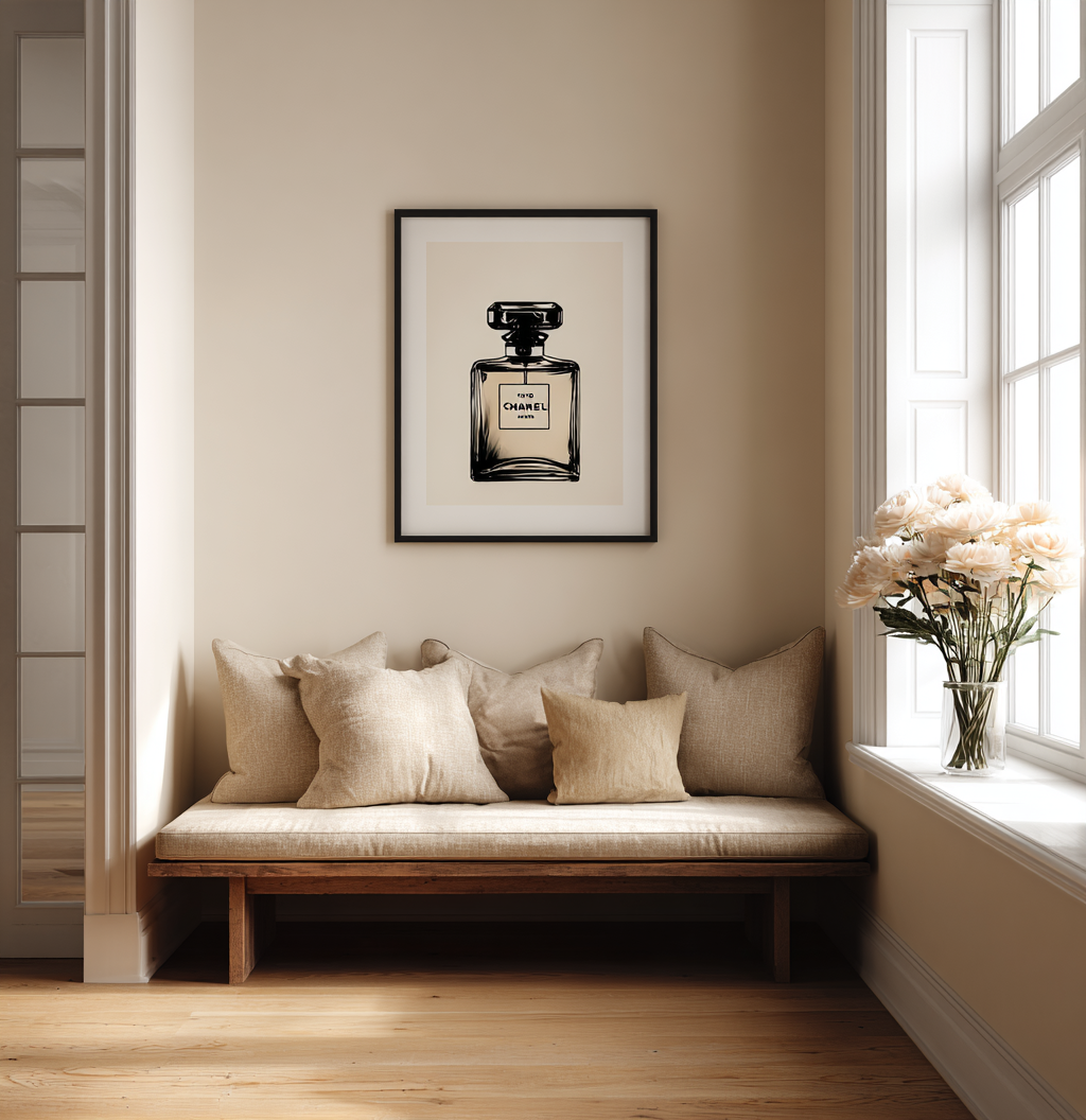 Poster Chanel N 5 in Beige