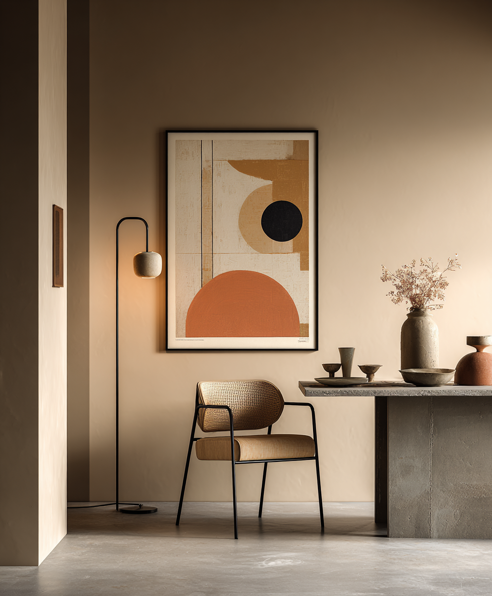 Poster Mezzaluna e cerchio nero