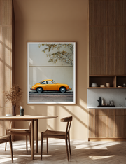 Silhouette Orange Porsche