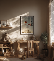 Poster Canestro al tramonto