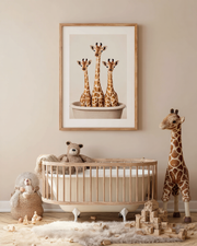 Tre giraffe in vasca